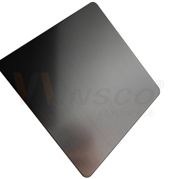 4x8ft Satin Black Titanium 304 Hairline Finish Stainless Steel 0.4mm-3.0mm For