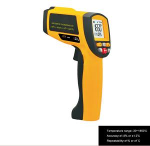 China Temperature range -30 ~ 1650℃ Safe Non contact Laser Infrared Thermometer IR1651 wholesale