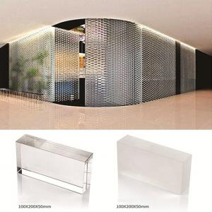 China Glass Brick / Block Partition Wall Light Giving Privacy Energy Insulated on sale