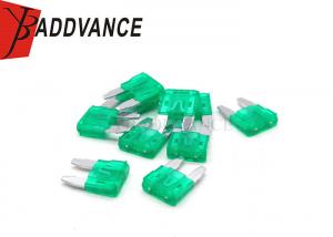 China 30 Amp Green Mini Blade Fuses APM / ATM Automotive Blade Fuse For Truck Cars wholesale