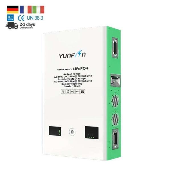 48V Wall Mounted Lithium Ion Battery Rechargeable All In One System 5120kWh Pure