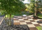 Wood Plastic Composite DIY Flooring Board with colorful light