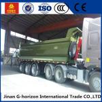 High Strength 3 Axles 70 Tons Steel Hydraulic Rear End U shaped Dump Semi