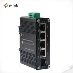 Micro Gigabit RJ45 Industrial Ethernet Switch 4 Port 10/100/1000M + 1 Port SFP