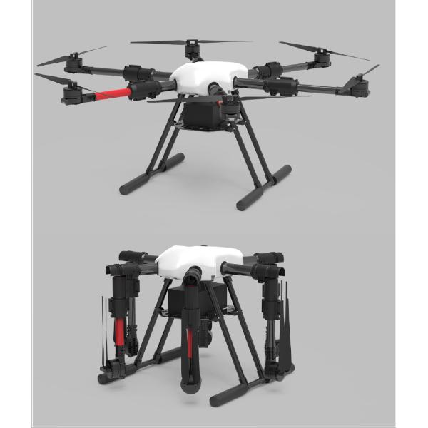 High-strength material/Training for medium-sized unmanned aircraft / Resistant to dust and rain / Compatibility of the fuselage / New folding method