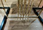 Fire Stone Top 120*70*75cm Painting Wrought Iron Table