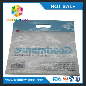 China PE  slider k bag with logo stand up bag clear front  zip lock bags with upc code printed k bag clear front wholesale