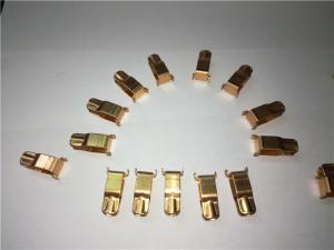 China BeCu Brass Stamping Parts One Row Cavity For Wall Switch Plugs / Sockets wholesale