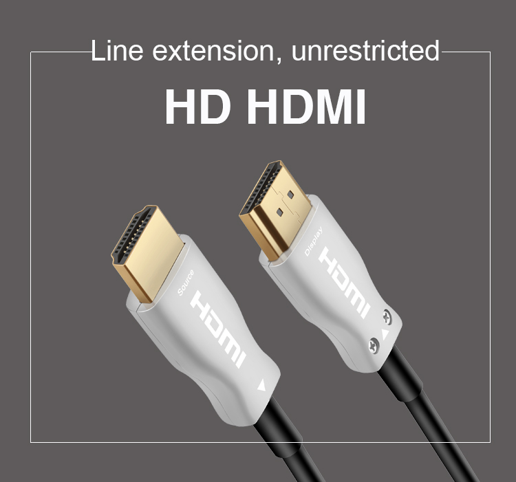 50m 4k HDMI AOC Cable Coaxial Type With PVC Jacketed MALE To MALE