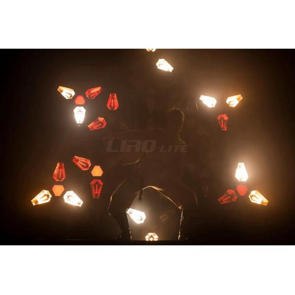 3* 60W RGB Infinitely Rotating Strobe Triangle Pixel Retro Effect Light