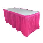 Ruffled Disposable Plastic Table Skirts , Wedding Party Decorative Table Skirts