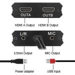 Non-Shielded USB 3.0 Dual HDMI x2 Output Audio Convertor Converter for Laptop