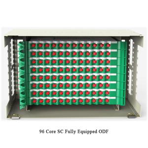 China 96 Cores Optical Fiber Distribution Frame Pre Assembled Rack Mounted ODF wholesale