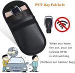 Faraday RFID Blocker Pouch , RFID Key Signal Blocking Case Anti Theft