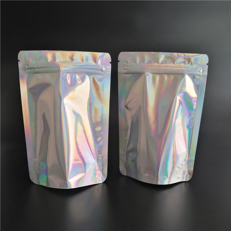 Moistureproof Foil Pouch Packaging Stand Up Zipper Top Customized Size With Handle