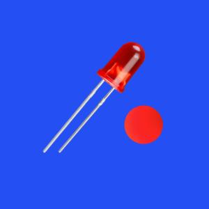 China 5mm 2Hz 1/8 Duty Cycle 12V Tinted Foggy Red Color 630nm 70-150mcd 60deg Resistor Integrated Round Head LED Diode wholesale