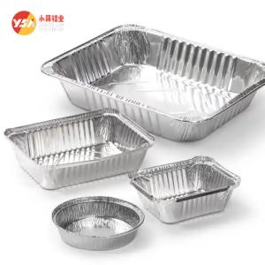 China Custom Disposable Aluminum Foil Container And Lids Printing 450ml wholesale