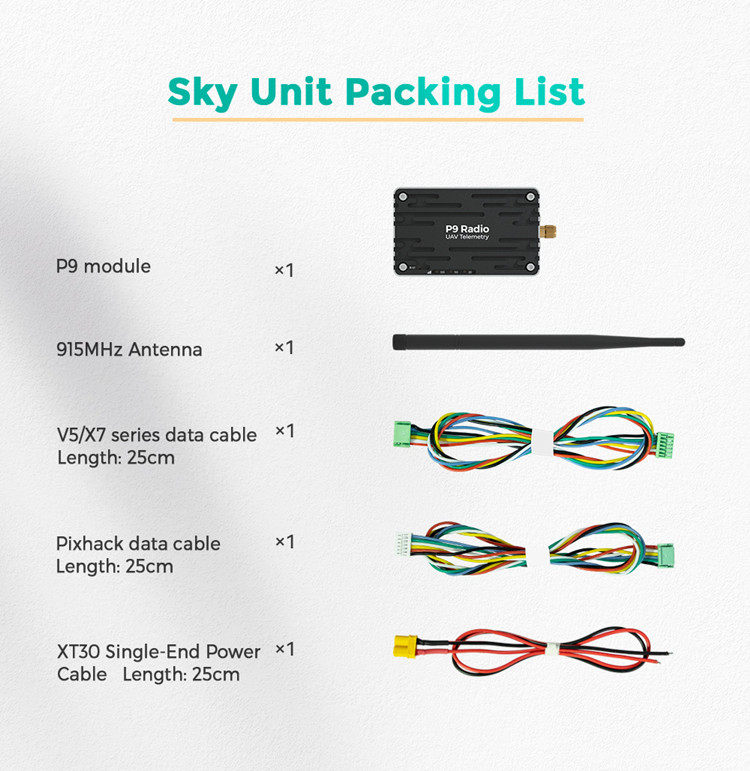 Cuav P9 Radio Diy Drone Frame Set Fpv Tracker Module Gps Controller Telemetry Transmit Transmitters Receivers