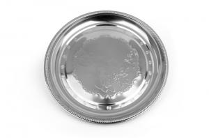 China Round Stainless Steel Drinks Tray , Food Grade Stainless Steel Oval Tray wholesale