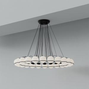 China Nordic Minimalist Glass Shade Ring chandelier Living Dinning Room Model 2109 chandelier(WH-MI-376) wholesale