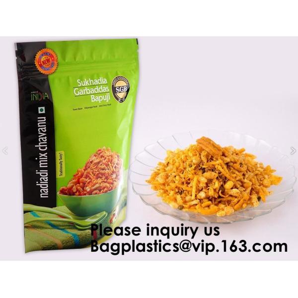 Custom Print Biodegradable Foil Packaging Soft Zipper Stand Up Bottom Gusset Plastic Drinking Pouches Bags With Straws
