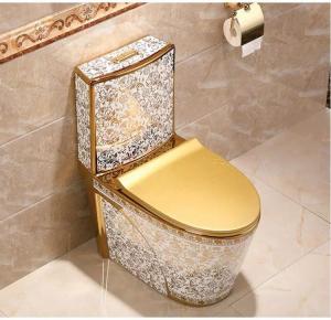 China Luxury Golden Odm Toilet Sanitary Ware One Piece Ceramic Bathroom Graphic Design wholesale