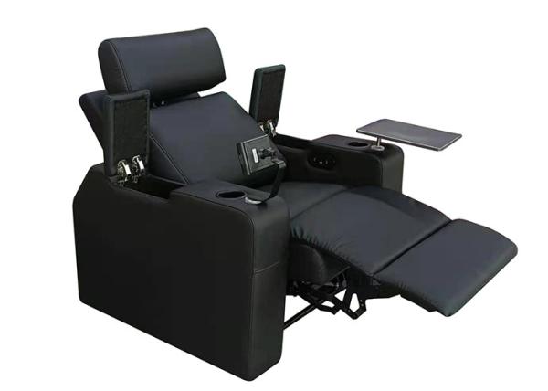 European Style Half Leather Power Electric Home Recliner Movie Public Theater