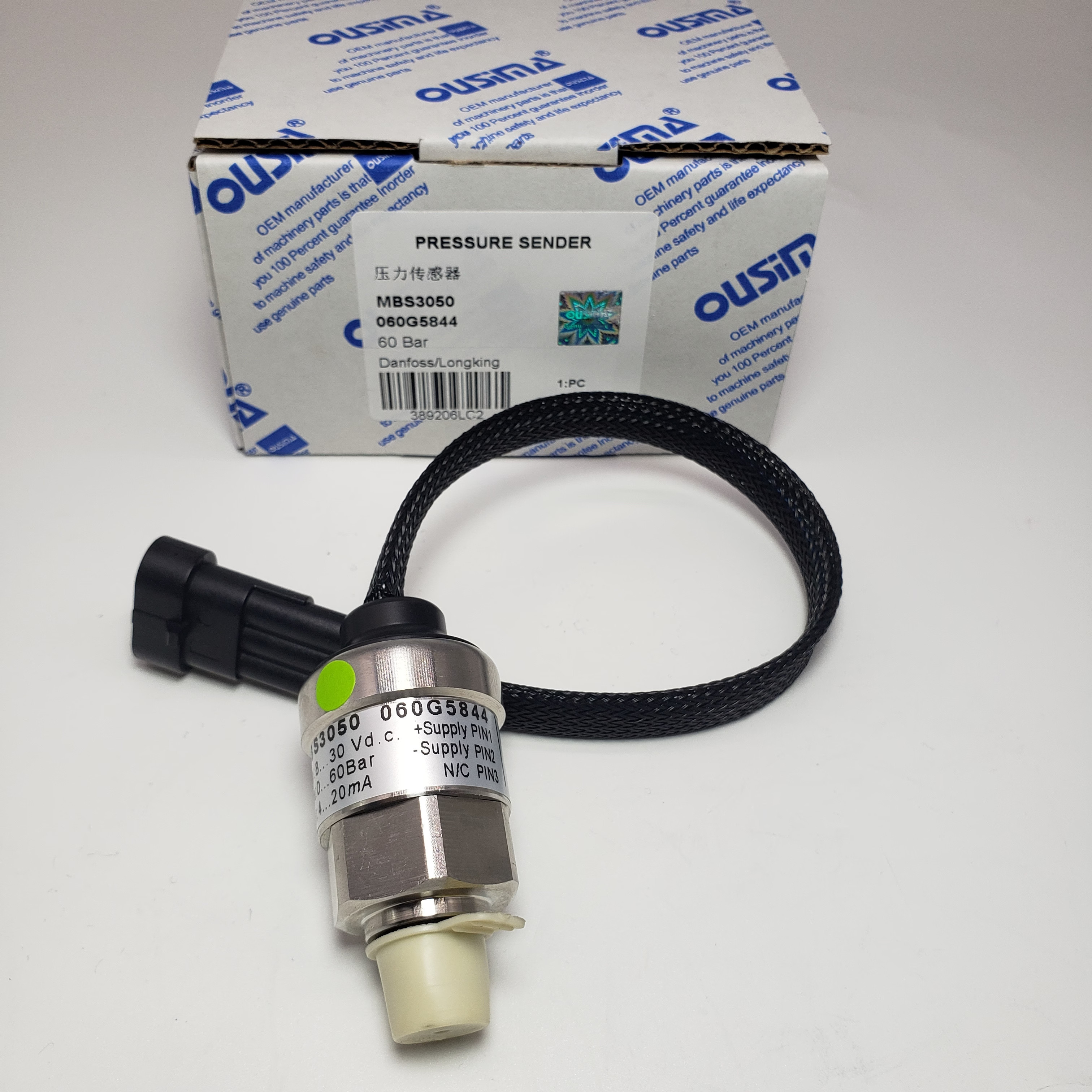 Pressure Sensor Low Pressure MBS3050 060G5844 60 Bar For Danfoss
