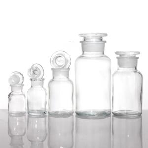 China Wide Mouth Amber Glass Medicine Bottles Bulk For Pill Chemical Reagent 250ml 500ml wholesale