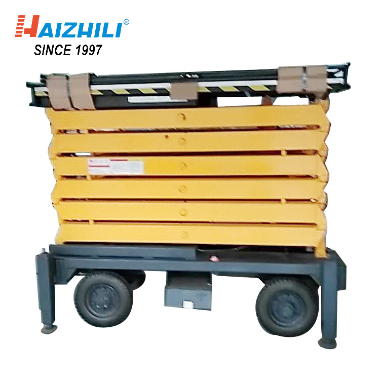 1000kg 14 Meter Mobile Scissor Lift Platform For Outdoor Construction Work