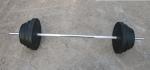 professional weight plate dia28mm black Rubber coated round dumbbell barbell for