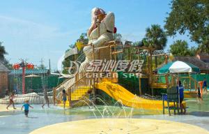 China Crocodile Type Children Fun Play Fiberglass Water Slides for Spray Park Equipment wholesale