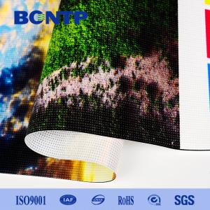 China 1000D Colorful Vinyl  Coated Polyester Mesh Fabric  for  mesh banner on sale