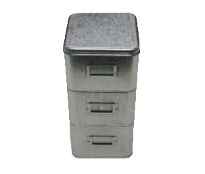 China Recycled Cmyk Square Tin Containers 114x114x230Hmm wholesale