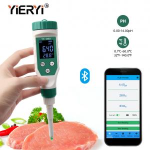 China Digital Bluetooth Food PH Meter For Brewing Fruit Cheese Meat Canning 0 - 14ph wholesale