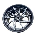 factory Customized 2 piece brushed grey luxury aluminum alloy forged wheel rim