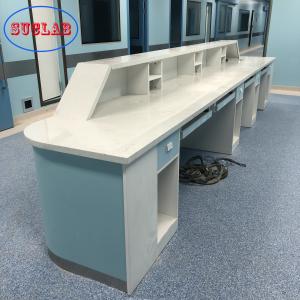 China ISO14001 Durable Hospital Lab Furniture , Stone Medical Nursing Station on sale
