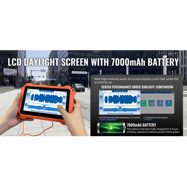 PQWT-125E Flagship Leak Detector with Real-Time Waveform Display Noise Filtering and Edge Intelligent Analysis for Water Pipeline