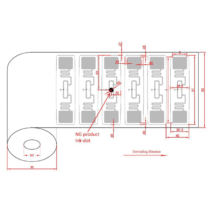 UHF RFID sticker for airline Baggage