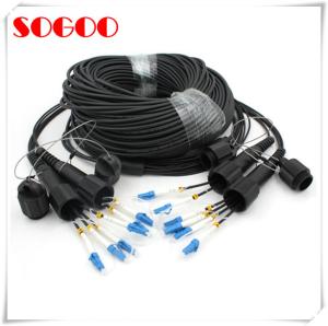 China Black Outdoor Armored Fiber Patch Cord FTTH SC/LC/FC/ST Simplex Fiber Count wholesale