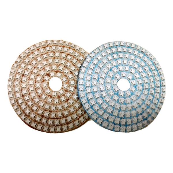 Flexible Copper Hybrid Transitional polishing pad for undulated concrete floor