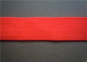 China Red Polyester Custom Jacquard Ribbon Fabric Trim 2Cm Width Printed on sale
