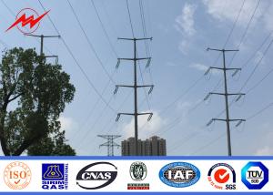 China 69KV 15M Round ASTM A123 Galvanised Steel Poles for Power Distribution wholesale