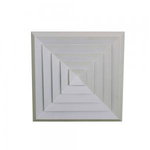 China 1 2 3 Way RAL Color Beveled Edge Square Ceiling Diffuser With Removable Core wholesale