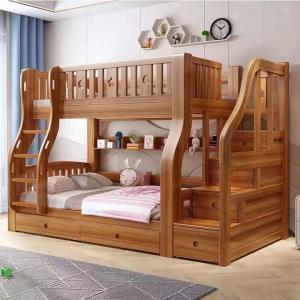 China Lovely Children Wood Double Bunk Bed wholesale