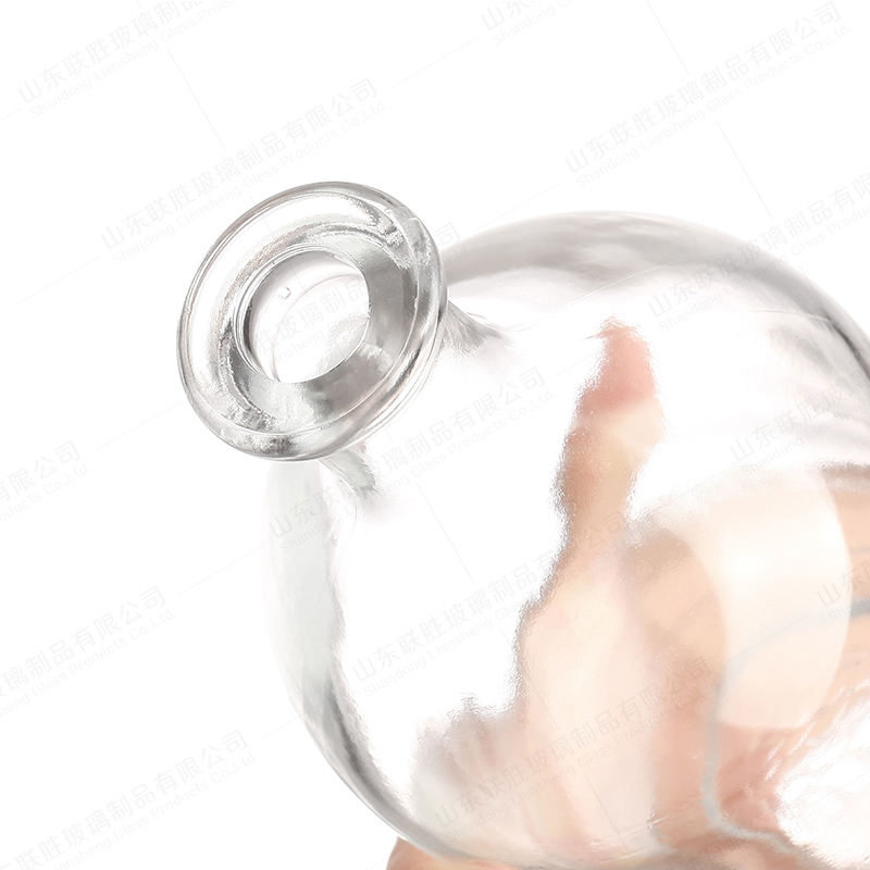Custom Cylinder Round Shape Wide Lip Extra Flint Glass 700ml Liquor Bottle with Cork