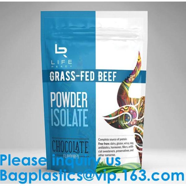 Custom Print Biodegradable Foil Packaging Soft Zipper Stand Up Bottom Gusset Plastic Drinking Pouches Bags With Straws