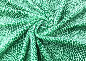 China 210GSM 100% Polyester Fleece Material For Home Textile Green Leopard Print wholesale