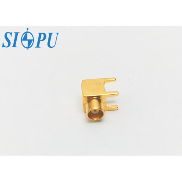 MCX Female RF Coaxial Connector – PCB Mount, Four-Leg Type