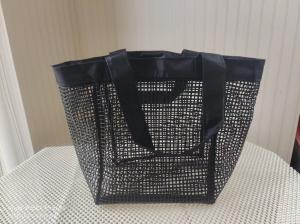 China Polyester Mesh Reinforced PVC Coating Durable Beach Bag Shopping Bag wholesale